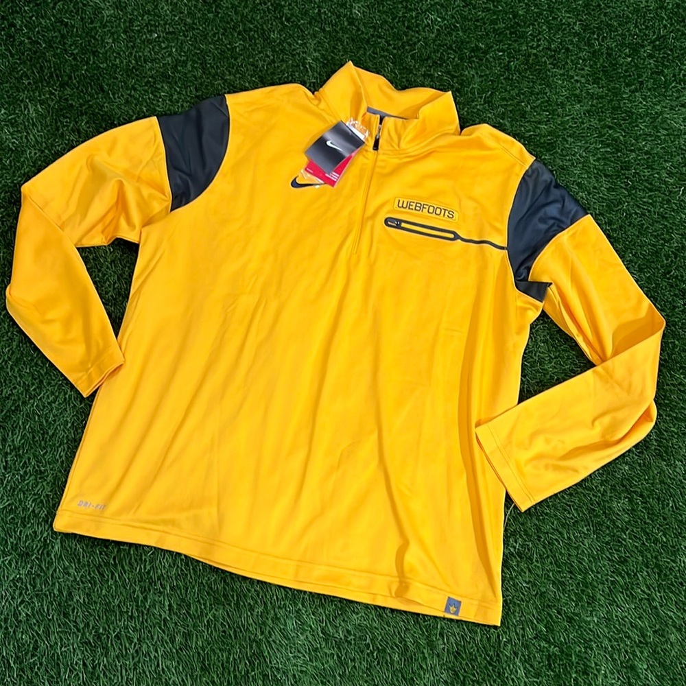 Nike Oregon Ducks “Webfoot” 1/4 Zip Dri-Fit Pullover - Picture 1 of 6